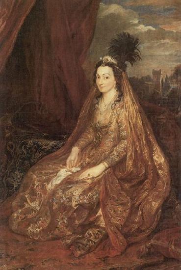 Anthony Van Dyck Portrat der Elisabeth oder Theresia Shirley in orientalischer Kleidung china oil painting image